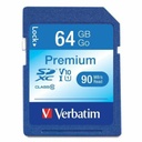 Verbatim 64GB Premium SDXC Memory Card, UHS-I Class 10