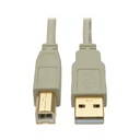 Eaton Tripp Lite Series USB 2.0 A to B Cable (M/M), Beige, 6 ft. (1.83 m)