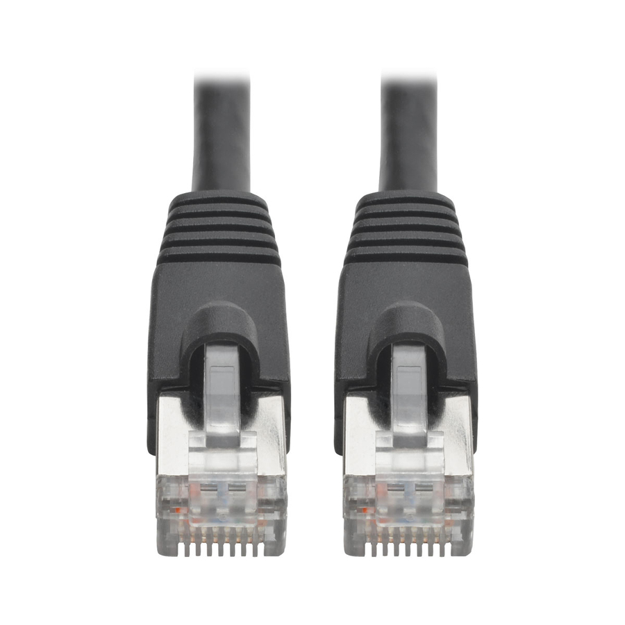Eaton Tripp Lite Series Cat6a 10G Snagless Shielded STP Ethernet Cable (RJ45 M/M), PoE, Black, 1 ft. (0.31 m)