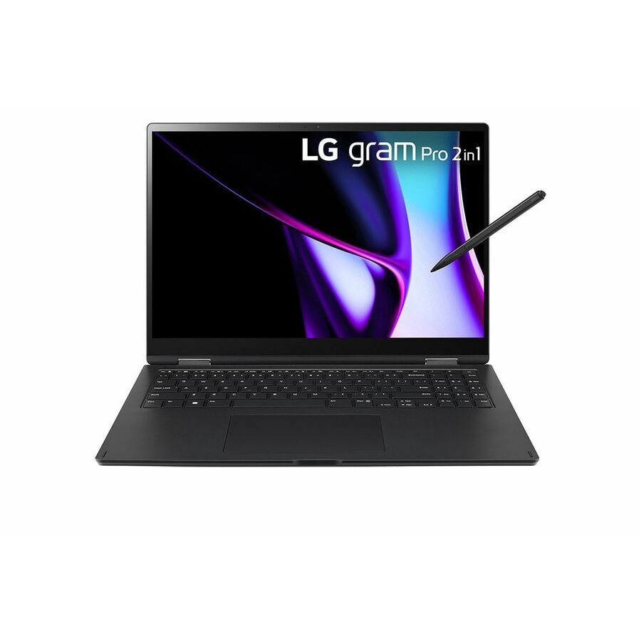 LG gram Pro 16T90SP-G.APB4U1 16" Touchscreen Convertible 2 in 1 Notebook - WQXGA+ - 144 Hz - Intel Core Ultra 7 1st Gen 155H - 16 GB - 1 TB PCI Express NVMe 4.0 SSD - Black