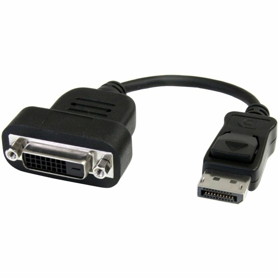 StarTech DisplayPort to DVI Adapter, Active DisplayPort to DVI-D Adapter Converter 1080p, DP 1.2 to DVI Adapter, Latching DP Connector