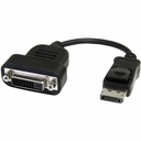 StarTech DisplayPort to DVI Adapter, Active DisplayPort to DVI-D Adapter Converter 1080p, DP 1.2 to DVI Adapter, Latching DP Connector