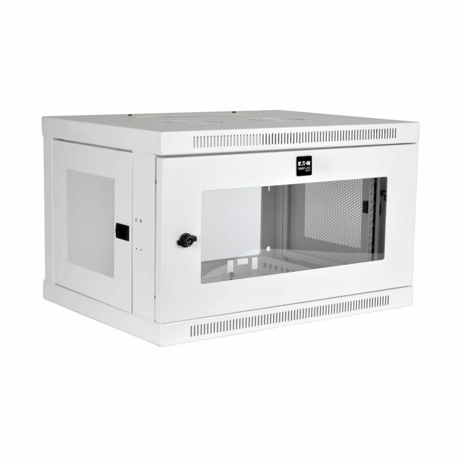 Tripp Lite by Eaton SmartRack 6U Low-Profile Switch-Depth Wall-Mount Mini Rack Enclosure Clear Acrylic Window White