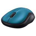 Logitech M185 Wireless Mouse, 2.4GHz with USB Mini Receiver, 12-Month Battery Life, 1000 DPI Optical Tracking, Ambidextrous, Compatible with PC, Mac, Laptop (Blue)