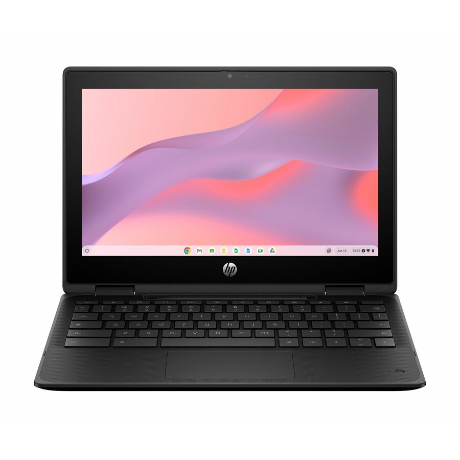 HP Fortis Flip G1m 11.6" Touchscreen Rugged Convertible 2 in 1 Chromebook - HD - 60 Hz - Octa-core (ARM Cortex A76 + Cortex A55) - 8 GB - 64 GB Flash Memory - English Keyboard - Jet Black