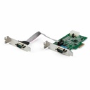 StarTech 2-port PCI Express RS232 Serial Adapter Card, PCIe Serial DB9 Controller Card 16950 UART, Low Profile, Windows and Linux, TAA