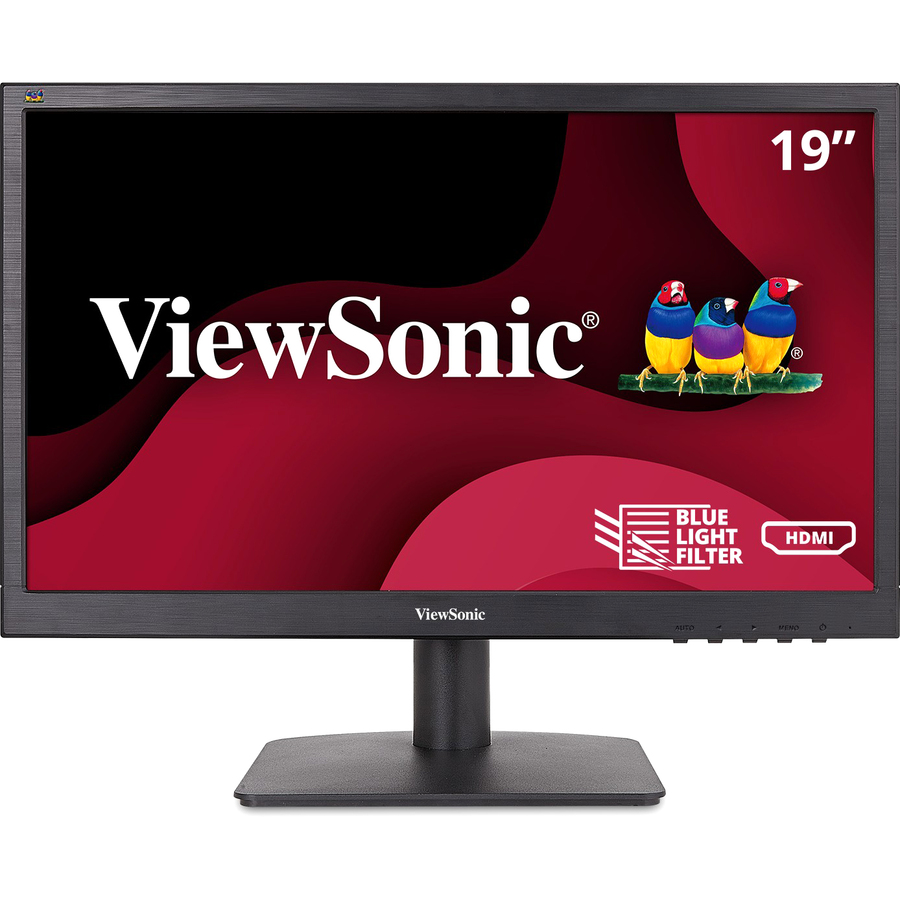 ViewSonic VA1903H 19 Inch WXGA Monitor, Compact 16:9 Widescreen for Small Desk Spaces and Home Offices, Custom ViewModes, and HDMI Input