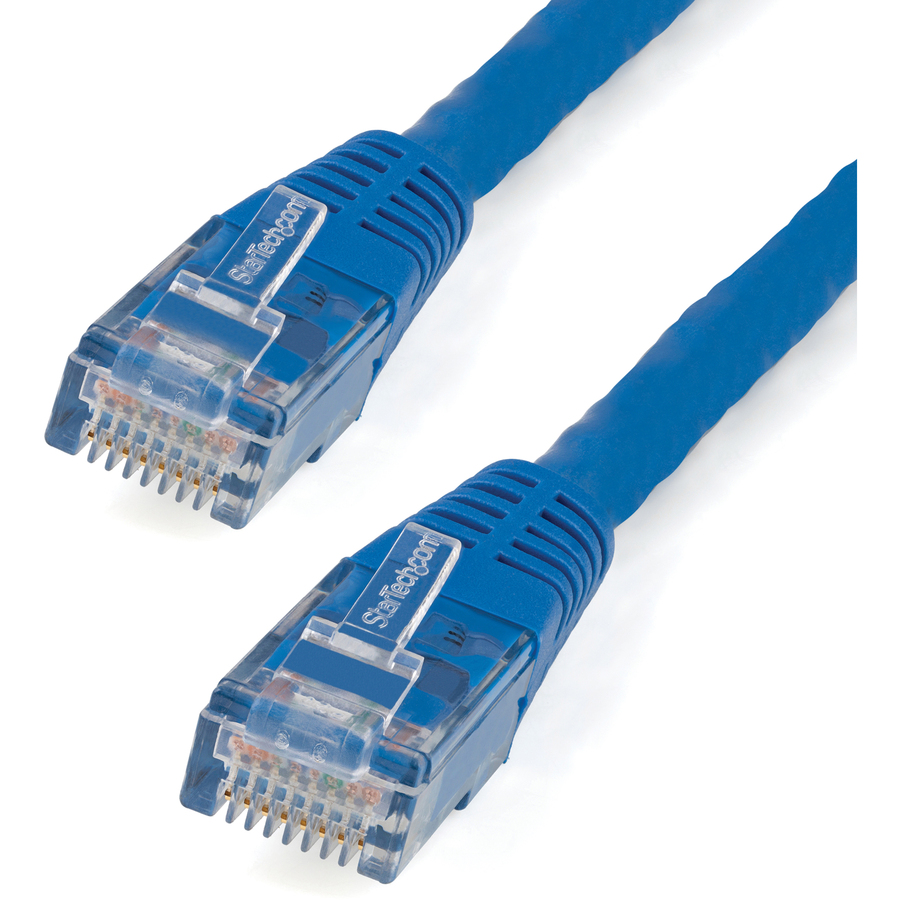 StarTech 2ft CAT6 Ethernet Cable - Blue Molded Gigabit - 100W PoE UTP 250Mhz - Category 6 Patch Cord UL Certified Wiring/TIA