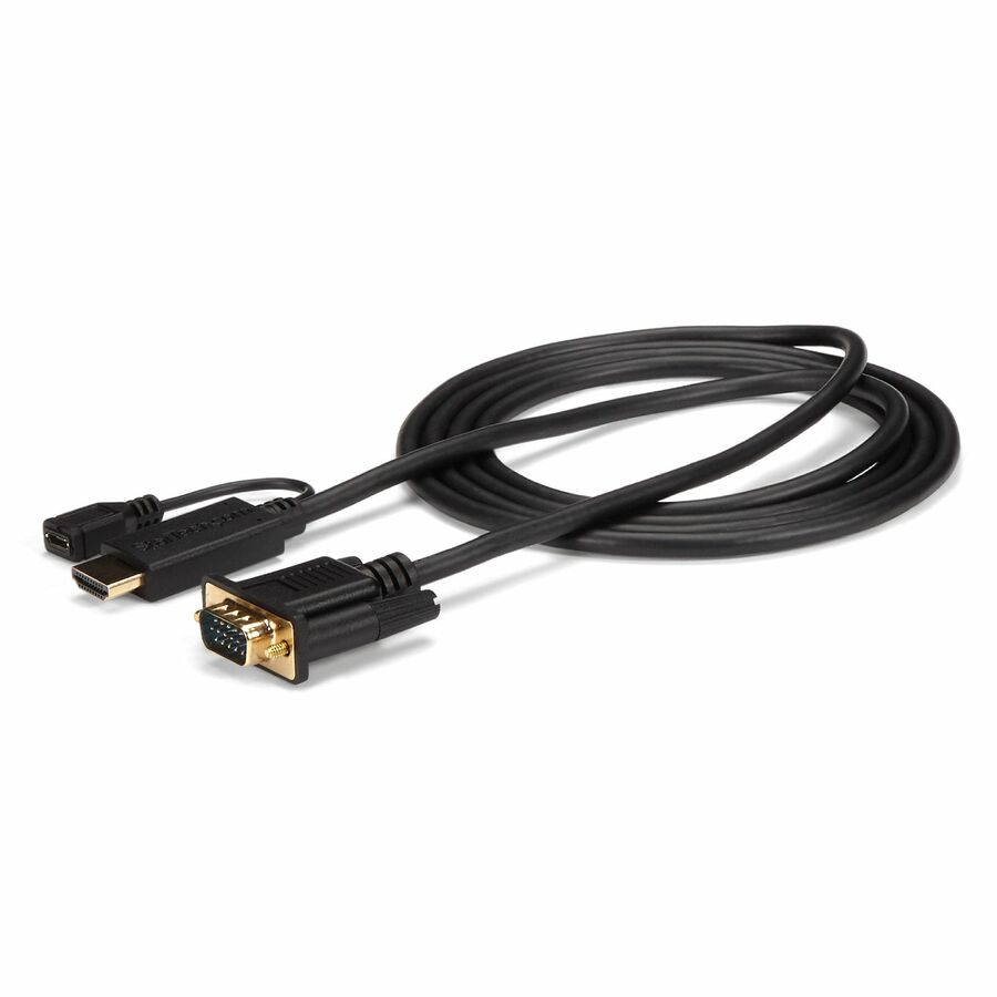 StarTech HDMI to VGA Cable - 10 ft / 3m - 1080p - 1920 x 1200 - Active HDMI Cable - Monitor Cable - Computer Cable