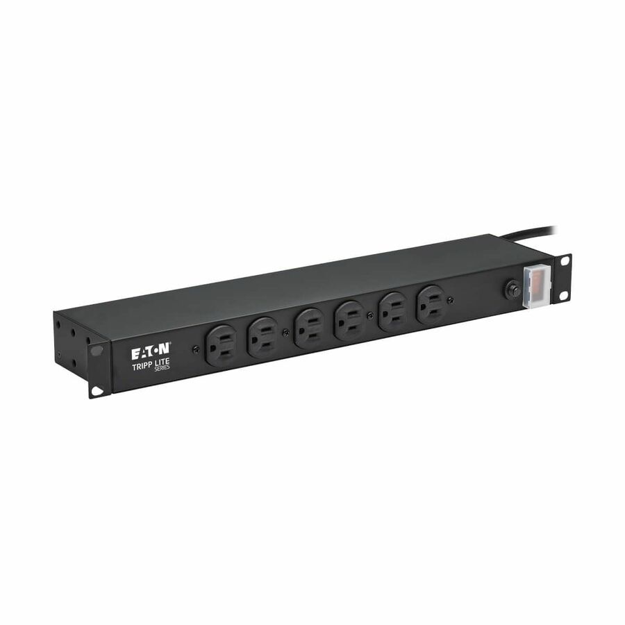 Tripp Lite by Eaton 1U Rack-Mount Power Strip 120V 15A 5-15P 12 Outlets (6 Front-Facing 6-Rear-Facing) 15 ft. (4.57 m) Cord