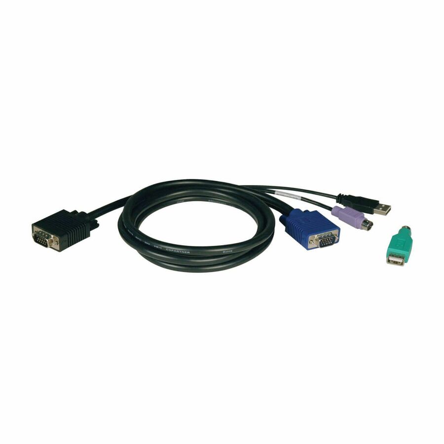 Eaton Tripp Lite Series USB/PS2 Combo Cable Kit for NetController KVM Switches B040-Series and B042-Series, 6 ft. (1.83 m)