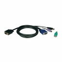 Eaton Tripp Lite Series USB/PS2 Combo Cable Kit for NetController KVM Switches B040-Series and B042-Series, 6 ft. (1.83 m)