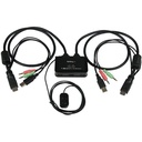 StarTech 2 Port USB HDMI Cable KVM Switch with Audio and Remote Switch - USB Powered