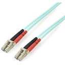 StarTech 2m (6ft) LC/UPC to LC/UPC OM3 Multimode Fiber Optic Cable, Full Duplex 50/125 Zipcord, 100G, LSZH Fiber Jumper Cord