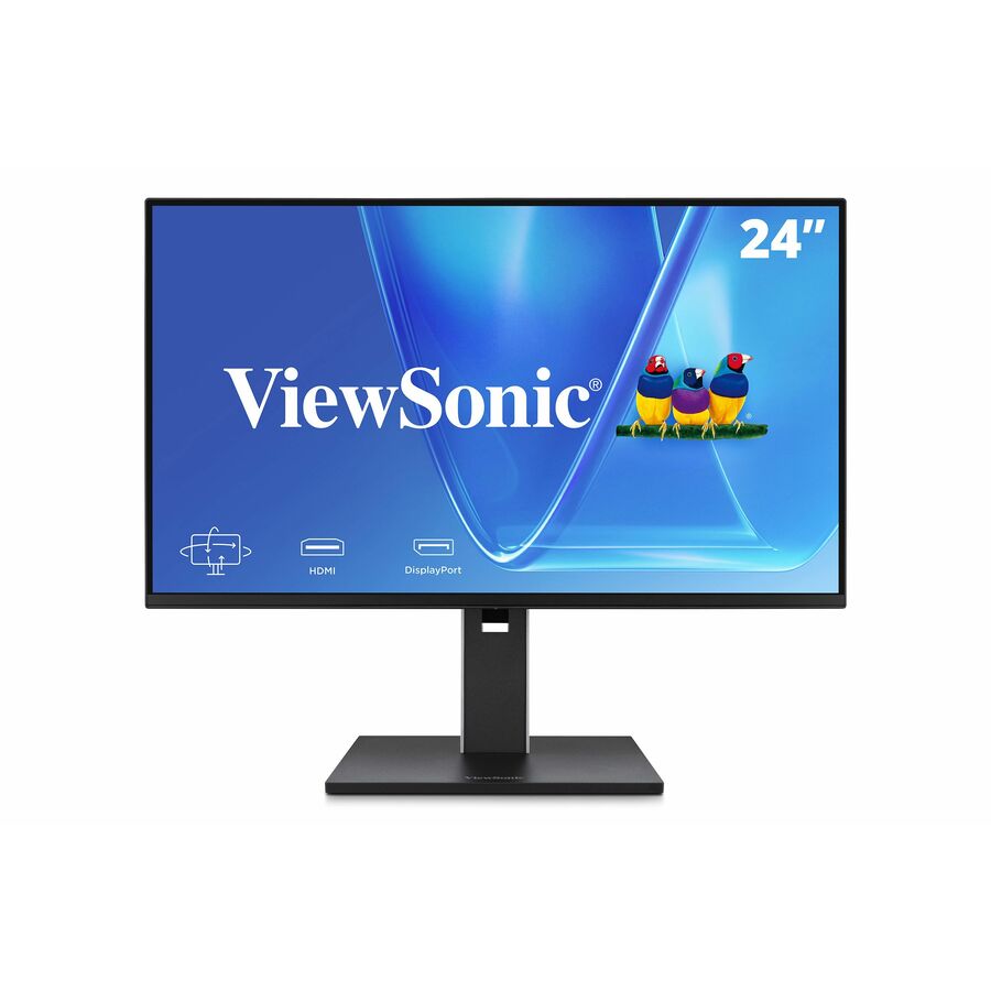 ViewSonic VG2451 24 Inch 1080p Monitor, IPS Display with 100Hz for Smooth Home and Office Productivity, Full Ergonomic Adjustability, 4-Port USB Hub, HDMI, DisplayPort, and USB-C Inputs