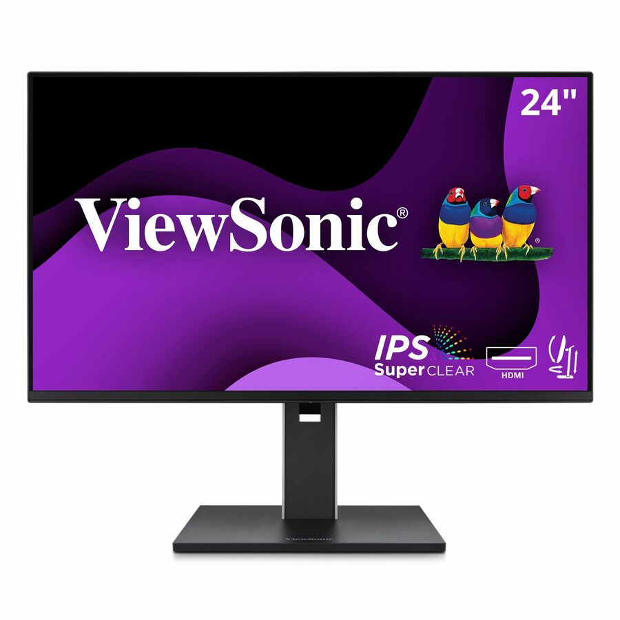 ViewSonic VG2451 24 Inch IPS 1080p Ergonomic Monitor with Full Adjustability, 100Hz, 4-Port USB Hub, HDMI, DisplayPort, and USB C Inputs for Home and Office
