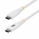 StarTech 10ft (3m) USB-C Charging Cable, 240W PD EPR, Durable and Ultra-Flexible, USB-IF Certified, Rugged USB-C Charging Cord, White