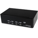StarTech 4 Port Dual DVI USB KVM Switch w/ Audio & USB Hub, TAA