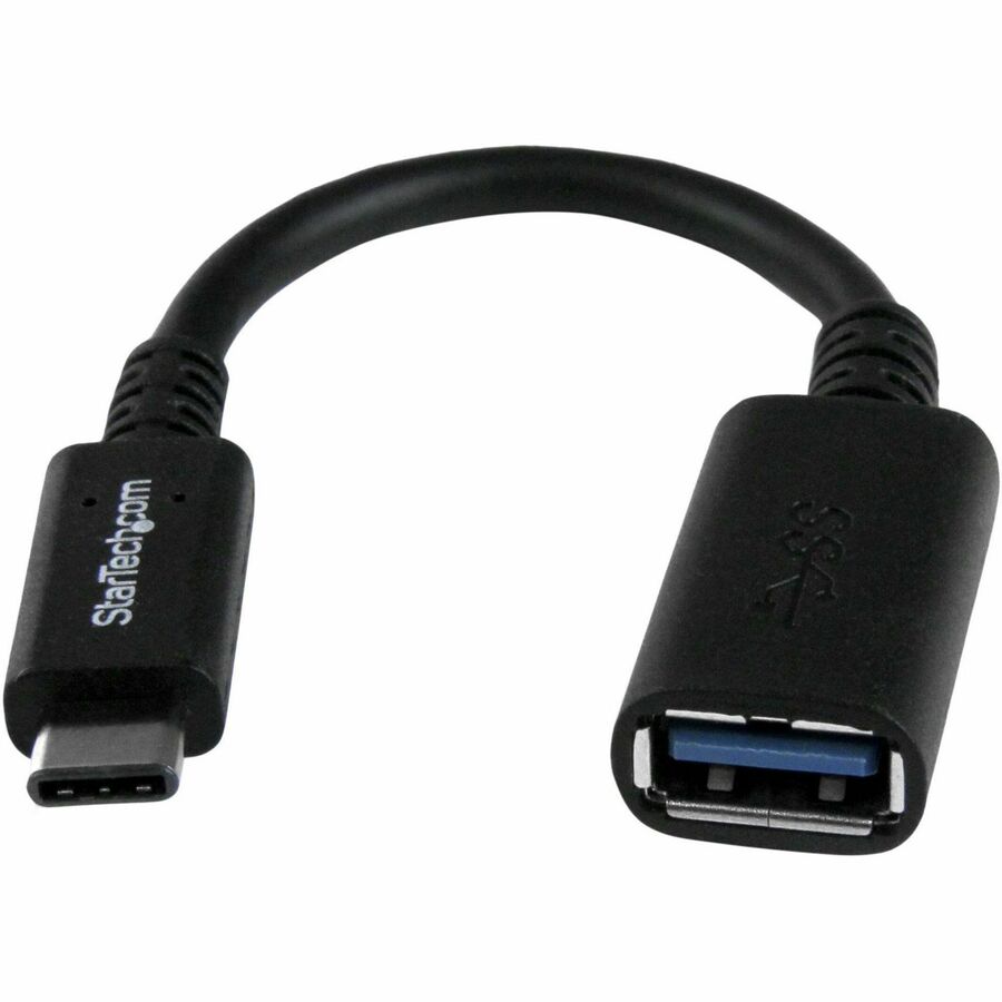 StarTech 6in (15cm) USB-C to USB-A Adapter, USB 5Gbps, 3A, USB-C Male to USB-A Female Converter, USB-IF Certified, Thunderbolt Compat.