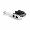 StarTech 2-Port 5G Gigabit PCIe Network Adapter Card, 5G/2.5G/1G/100M/10M, PCI Express NIC, Realtek RTL8126, Windows & Linux, TAA