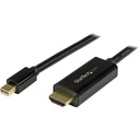 StarTech 15ft (5m) Mini DisplayPort to HDMI Cable, 4K 30Hz Video, Mini DP to HDMI Adapter/Converter Cable, mDP to HDMI Monitor/Display
