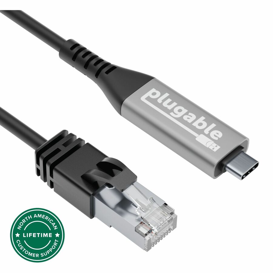 Plugable USB C to Ethernet Cable: USBC to RJ45 Ethernet Cord, Directly Connected LAN Gigabit Network Adapter