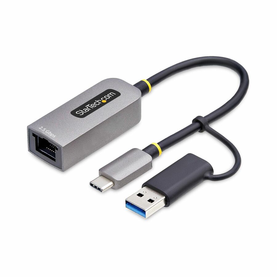 StarTech 2.5GbE USB-C to Ethernet Adapter with USB-A Converter, NBASE-T NIC, USB 3.0 Type-C 2.5/1G Multi Speed Network, USB 3.1 RJ45