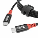 Plugable USB C to USB C Cable, Data Blocker Charge Only Cable (2m/6.6ft): 240W Safe Fast Charging
