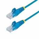 StarTech 5ft Blue Slim CAT6 Ethernet Cable, Slim Snagless RJ45, UTP, LSZH, 28AWG Bare Copper, Slim Network Patch Cord