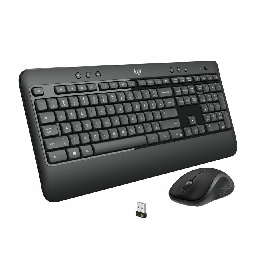 [12LogMK540] Logitech MK540 Advanced Wireless Keyboard and Mouse Combo for Windows, 2.4 GHz Unifying USB-Receiver