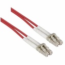 Axiom LC/LC Multimode Duplex OM4 50/125 Fiber Optic Cable 15m - Red - TAA Compliant