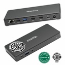 Plugable USB C Docking Station Dual Monitor 2 HDMI Ports, Power Delivery Dock, Dual 4K Monitor