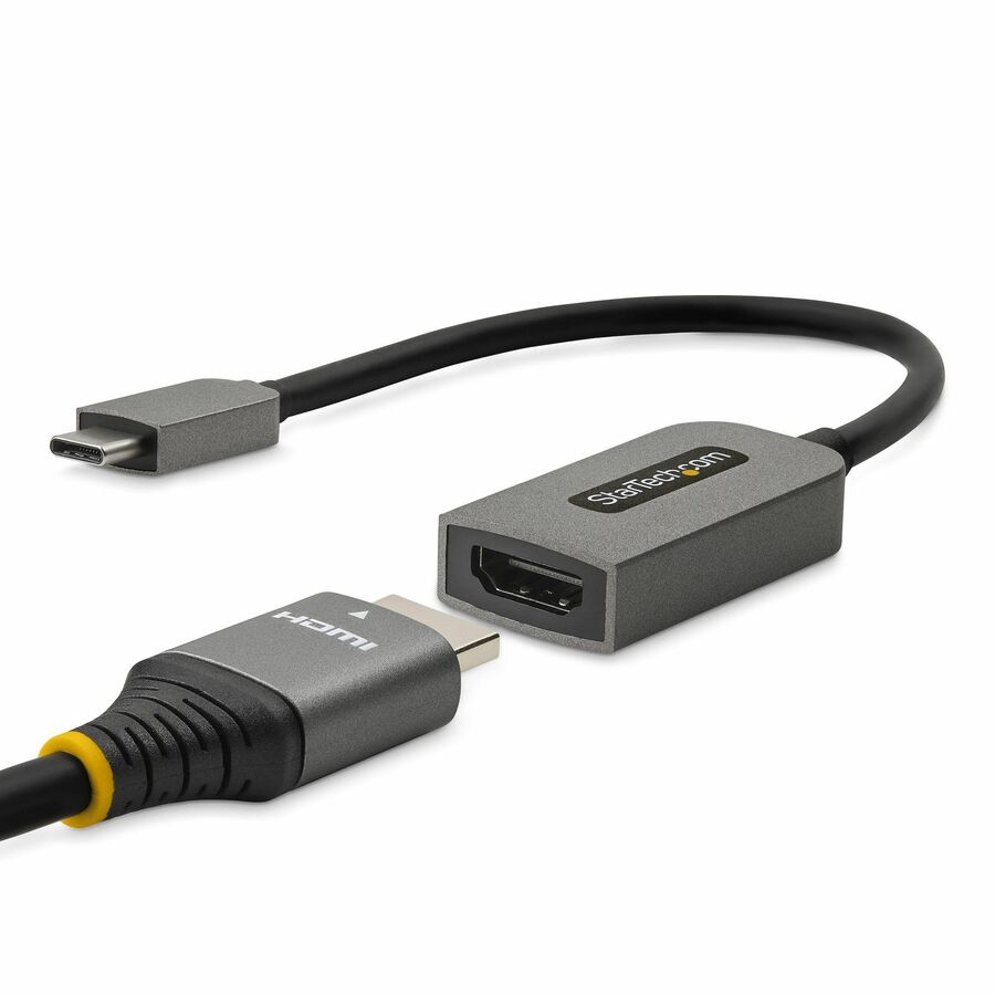 StarTech USB-C to HDMI Adapter, 4K 60Hz Video, HDR10, USB-C to HDMI Monitor Dongle, USB4 / Thunderbolt Compatible
