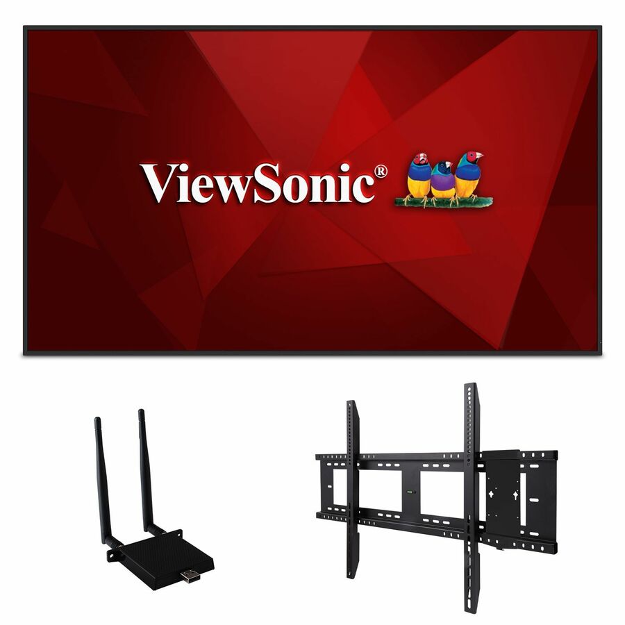 ViewSonic Commercial Display CDE5530-E1 - 4K, Integrated Software, WiFi Adapter and Fixed Wall Mount - 450 cd/m2 - 55"
