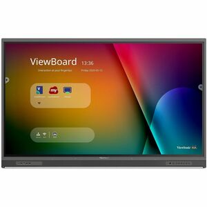 ViewSonic IFP6552-1C 65 Inch 4K Ultra HD Interactive Flat Panel Display with Integrated Microphone and USB-C - ViewBoard IFP6552-1C - 4K UHD Interactive Display with Integrated Software, 65W USB C, RJ45 - 400 cd/m2 - 65"