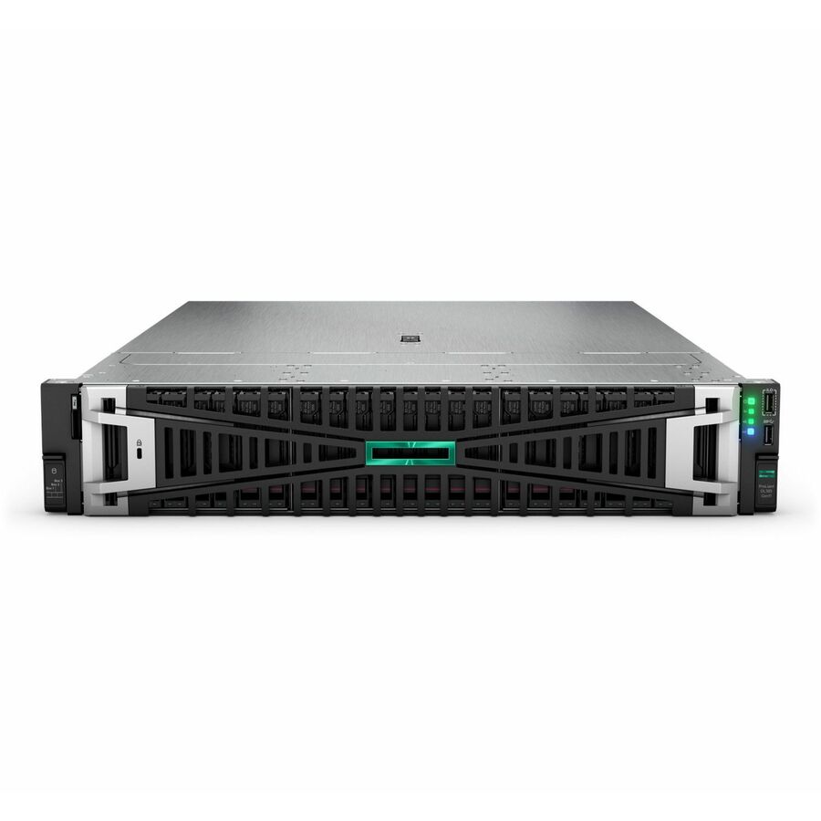 HPE ProLiant DL385 G11 2U Rack Server - 1 x AMD EPYC 9124 3 GHz - 64 GB RAM - 7.68 TB SSD - (1 x 7.68TB) SSD Configuration