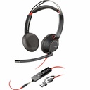 Poly Blackwire 5220 Stereo Headset w/ USB-C/A Adapter