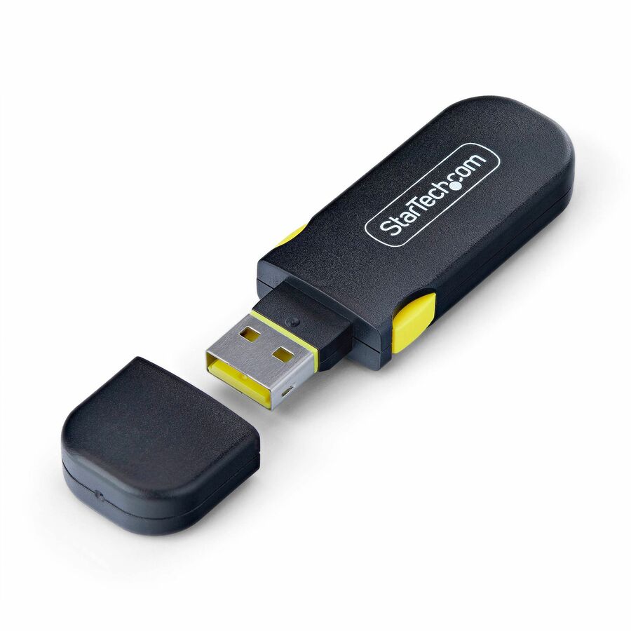 StarTech USB-A Port Blocker Key with 4x Locking USB-A Dust Cover Plugs, Snap-In Reusable Port Protectors for Laptops & Computers