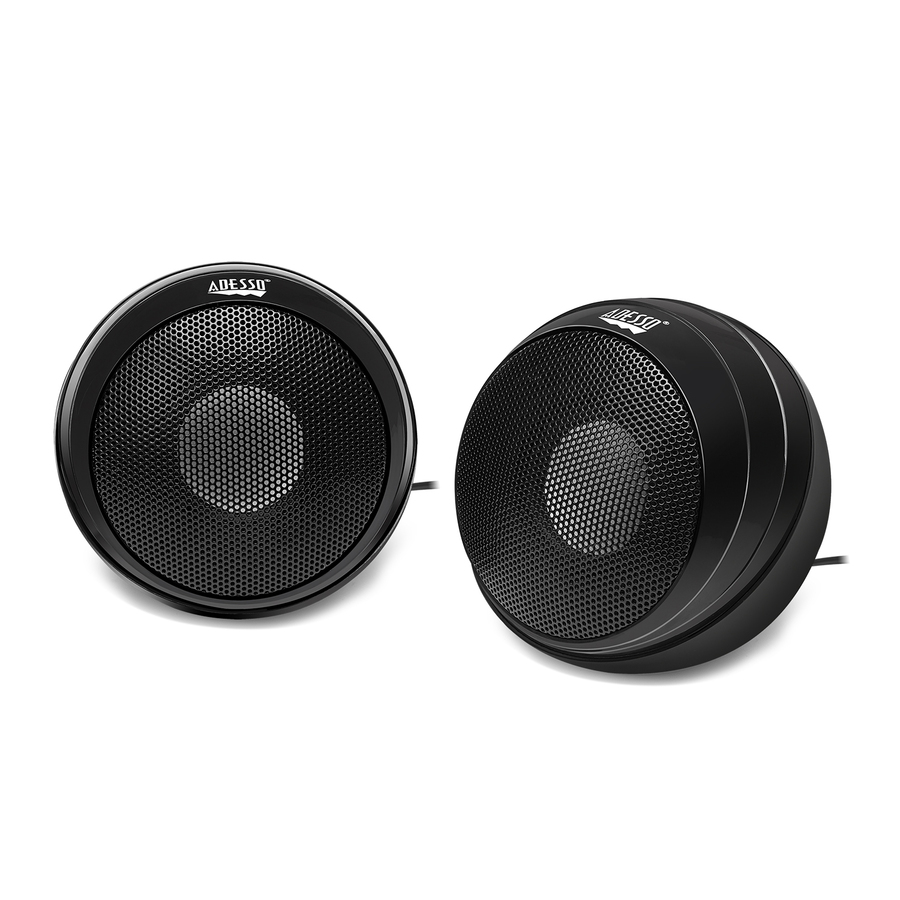 Adesso Xtream S4 USB-Powered Desktop Computer Speaker with Dynamic Sound - 5W x 2