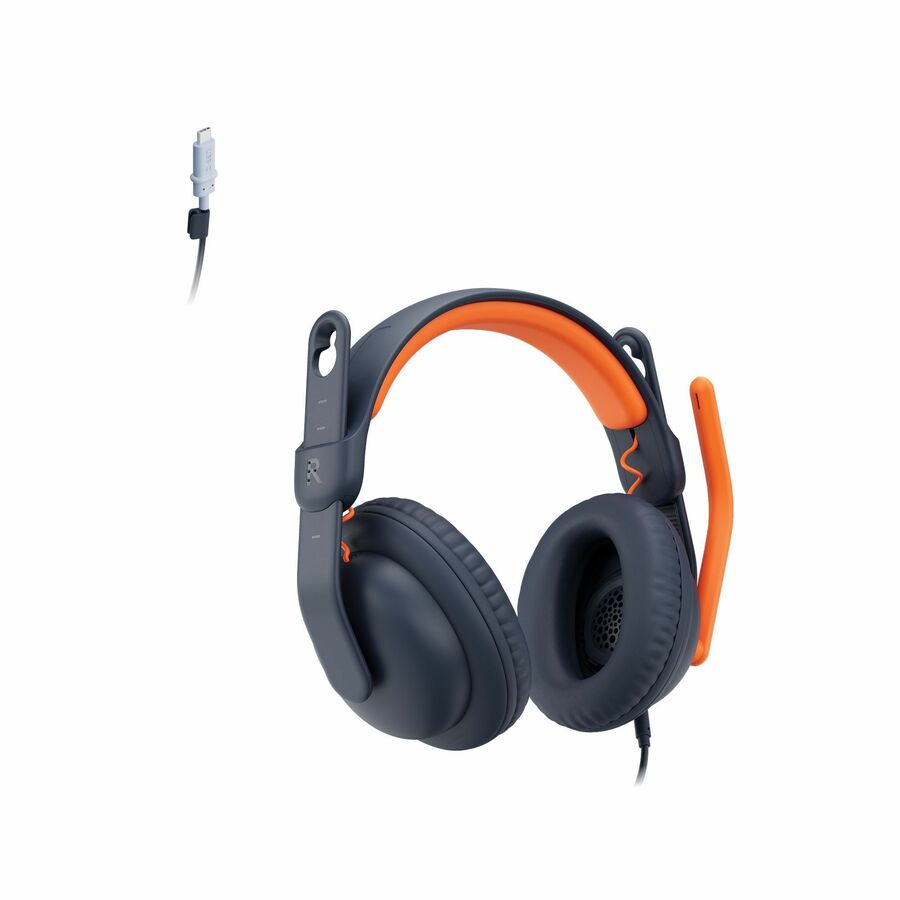 Logitech Zone Learn Wired Headset with Microphone for Learners, Comfortable and Adjustable Fit for Kids, USB C