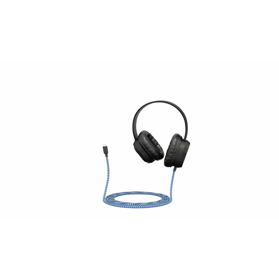 MAXCases Extreme Headphone w/braided cable, (No volume control, no mic) w/USB-C connector (Black)