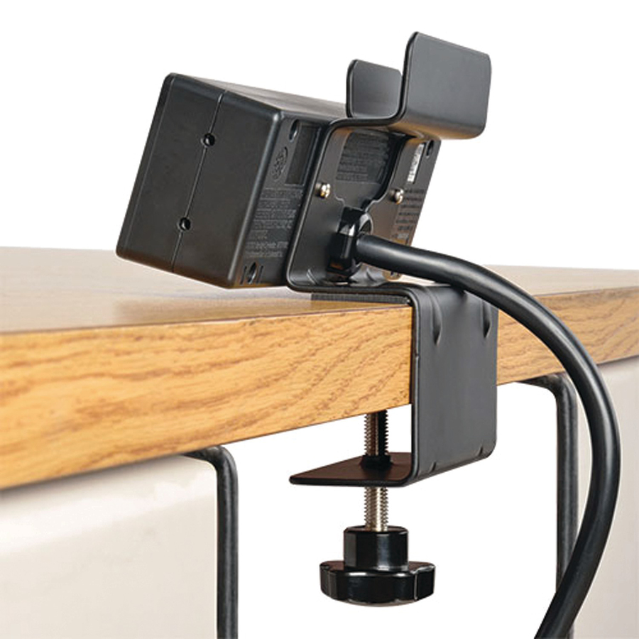 Eaton Tripp Lite Series Protect It! 3-Outlet Surge Protector with Desk Clamp, 10 ft. Cord, 510 Joules, 2 USB Charging Ports, Black Housing