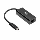 Tripp Lite by Eaton USB C to Gigabit Ethernet Adapter USB Type C to Gbe 10/100/1000 Thunderbolt 3 Compatible Black