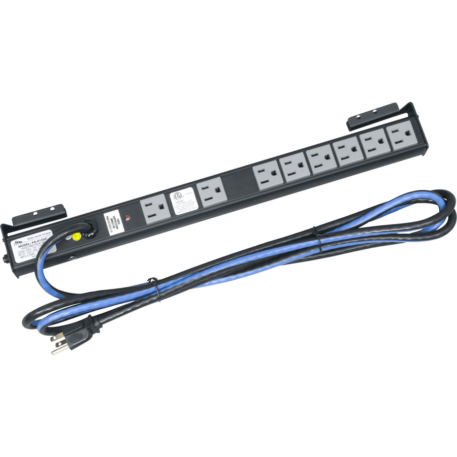 Middle Atlantic Shelf Mount Power Strip - Surge Protection - 8 Outlet, 15A