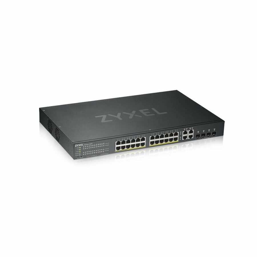 ZYXEL GS1920-24HPv2 24-Port Gigabit Smart Nebula Cloud Managed PoE Switch | 24 PoE+ Ports at 375W with 4 SFP Uplinks | TAA Compliant