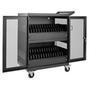 Tripp Lite by Eaton Multi-Device Charging Cart 32 AC Outlets Chromebooks and Laptops Wall-Mount Option Black