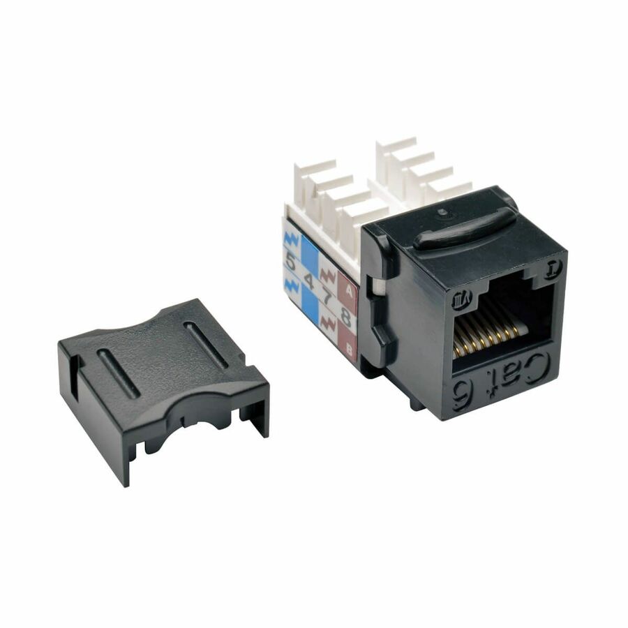 Tripp Lite by Eaton Cat6/Cat5e 110 Style Punch Down Keystone Jack - Black 10-Pack TAA