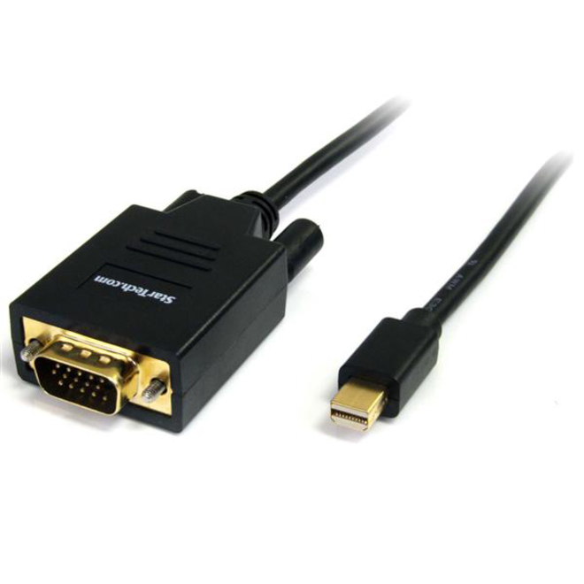 StarTech 6ft Mini DisplayPort to VGA Cable, Active Mini DP to VGA Adapter Cable, 1080p, mDP 1.2 to VGA Monitor/Display Converter Cable