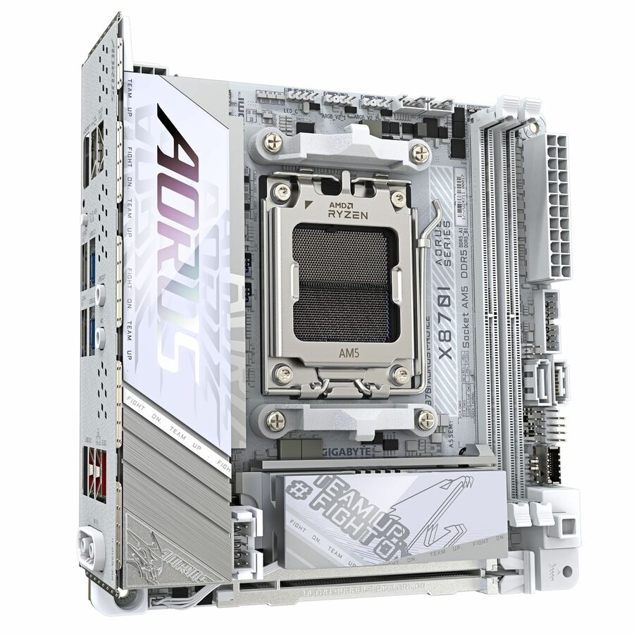 GIGABYTE Ultra Durable X870I AORUS PRO ICE Gaming Desktop Motherboard - AMD X870 Chipset - Socket AM5 - Mini ITX