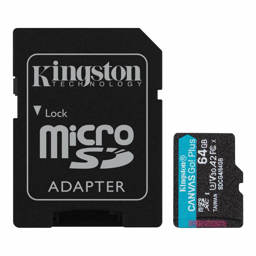 Kingston Canvas Go! Plus 64 GB Class 10/UHS-I (U3) V30 microSDXC